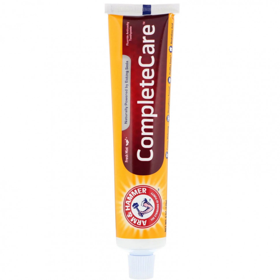  Arm & Hammer, Complete Care, Baking Soda & Peroxide Toothpaste, Plus Whitening with Stain Defense, 6.0 oz (170 g)    -     , -, 