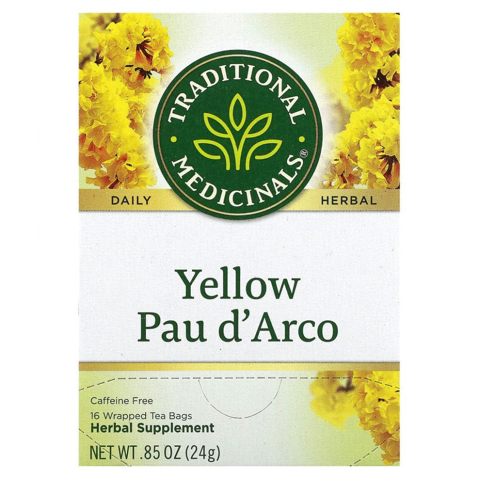  Traditional Medicinals, Yellow Pau d 'Arco,  , 16  , 24  (0,85 )    -     , -, 