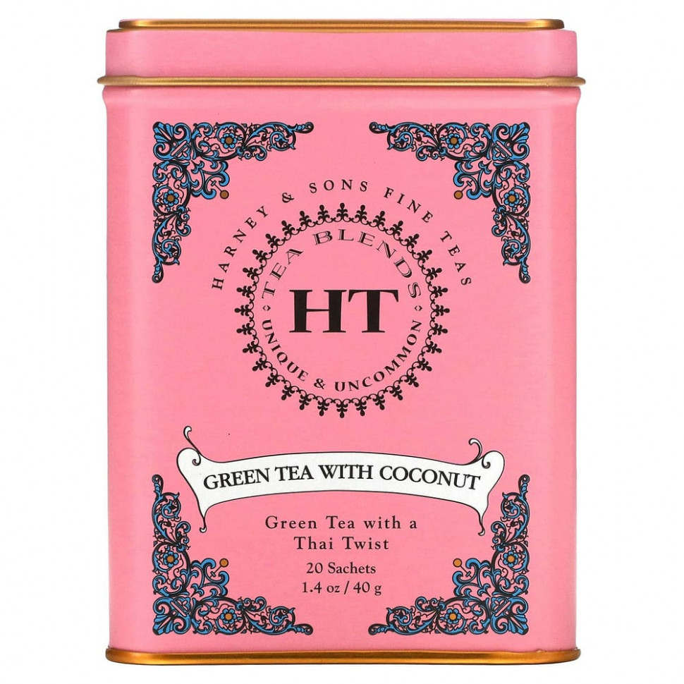  Harney & Sons, Green Tea with Thai Flavors, 20 Tea Sachets, 1.4 oz (40 g)    -     , -, 