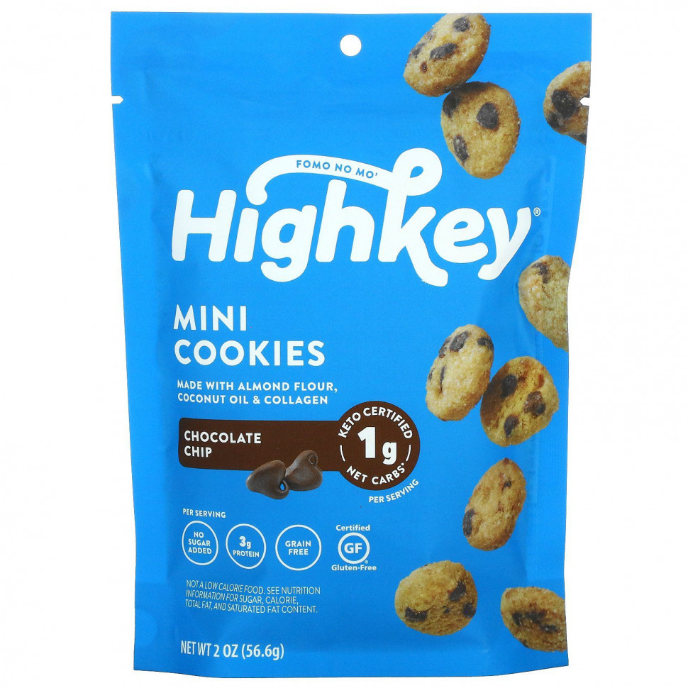  HighKey, Mini Cookies,  , 56,6  (2 )    -     , -, 