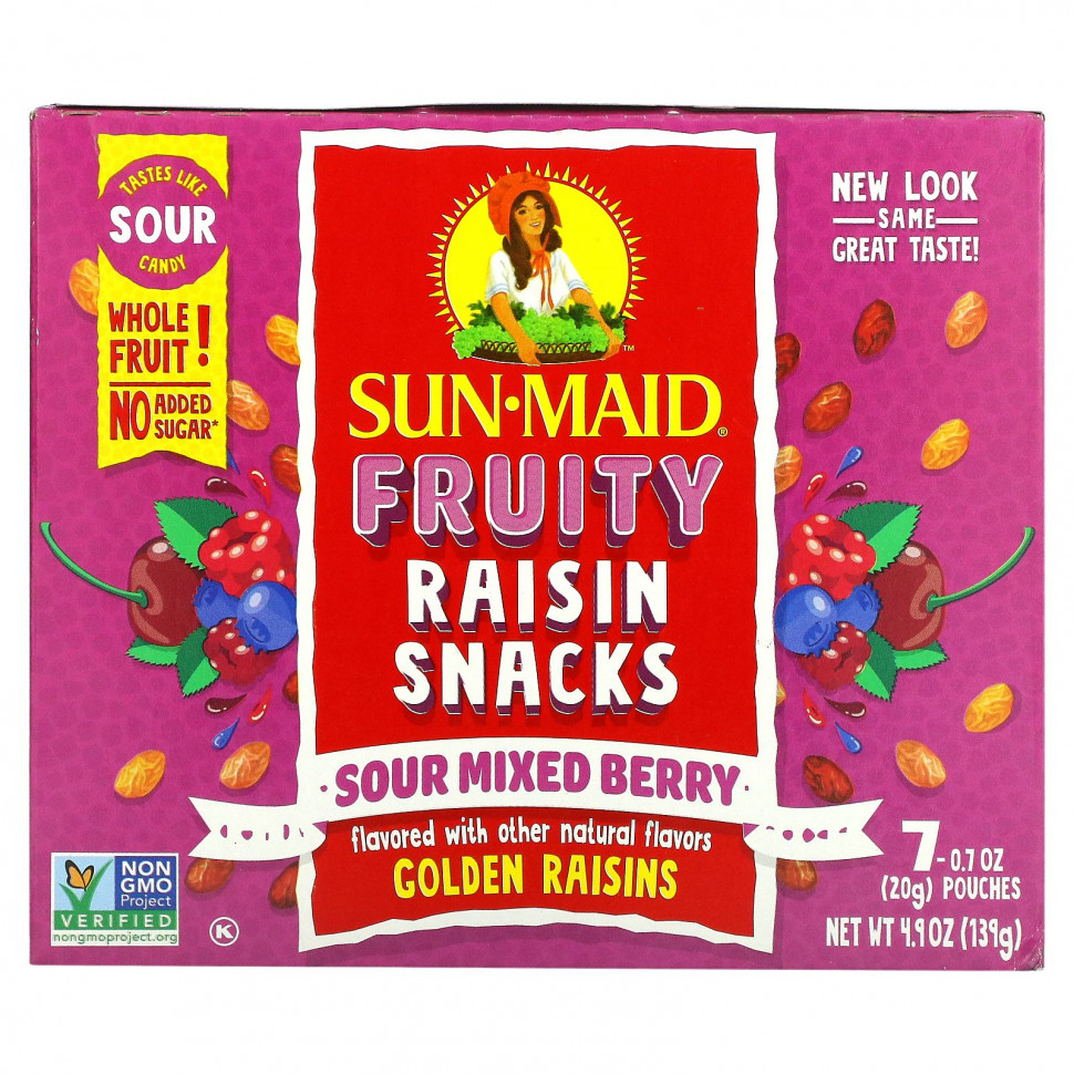  Sun-Maid, Fruity Raisin Snacks, - , 7   20  (0,7 )    -     , -, 