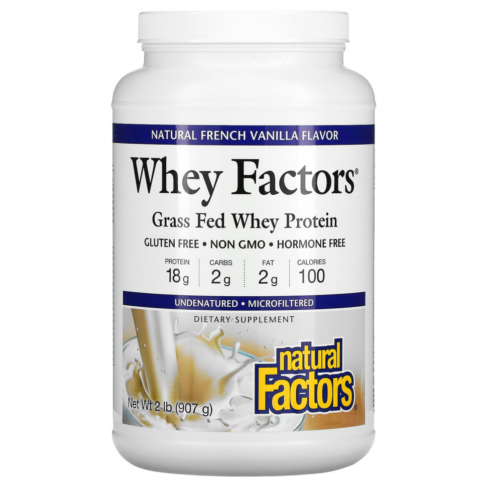  Natural Factors, Whey Factors,   Grass Fed,    , 907  (2 )    -     , -, 