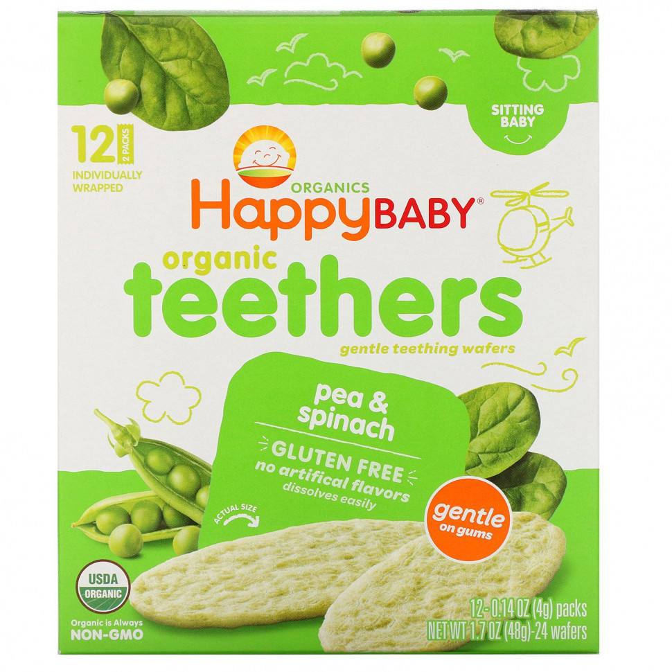  Happy Family Organics, Organic Teethers,        ,   , 12   4  (0,14 )    -     , -, 