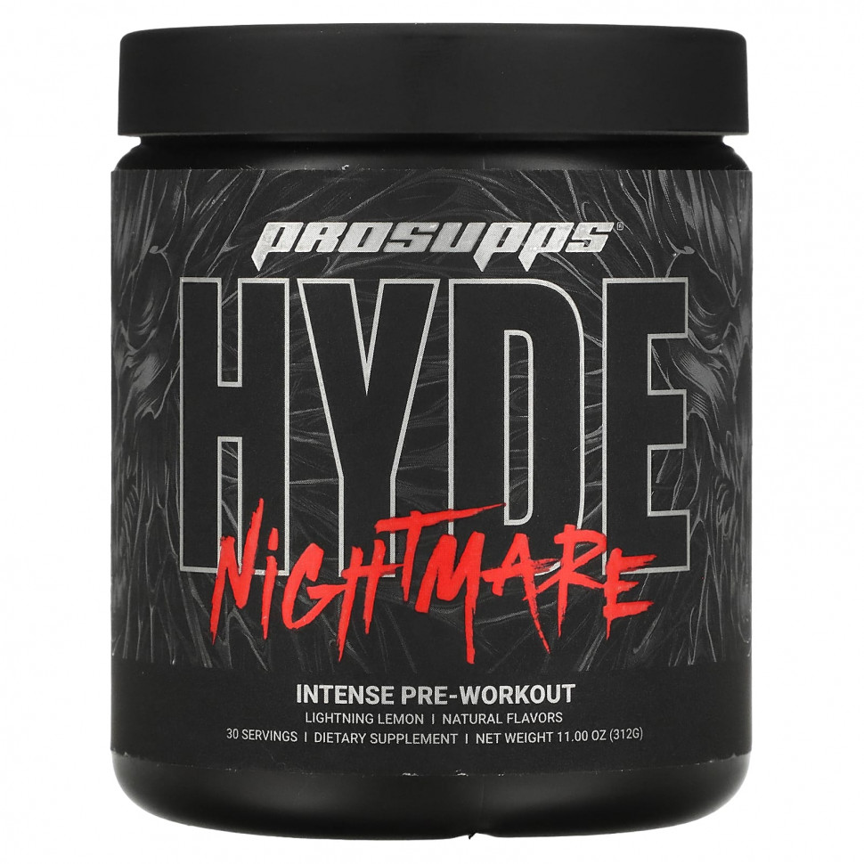  ProSupps, Hyde Nightmare, Intense Pre-Workout, Lightning Lemon, 11 oz (312 g)    -     , -, 