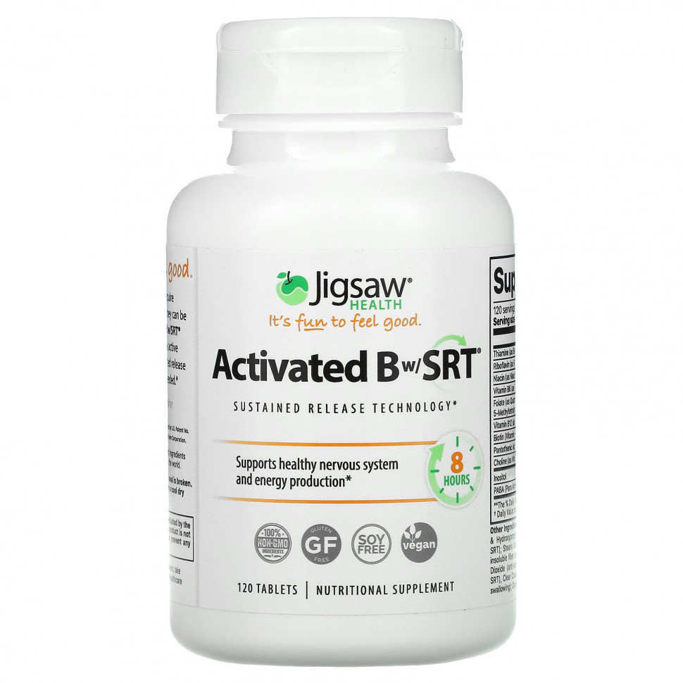  Jigsaw Health, Activated Bw/SRT, 120 Tablets    -     , -, 