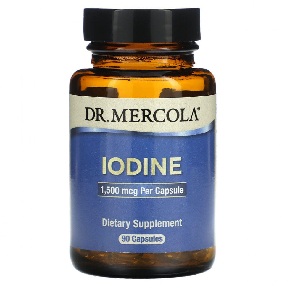  Dr. Mercola, Iodine, 1,500 mcg, 90 Capsules    -     , -, 