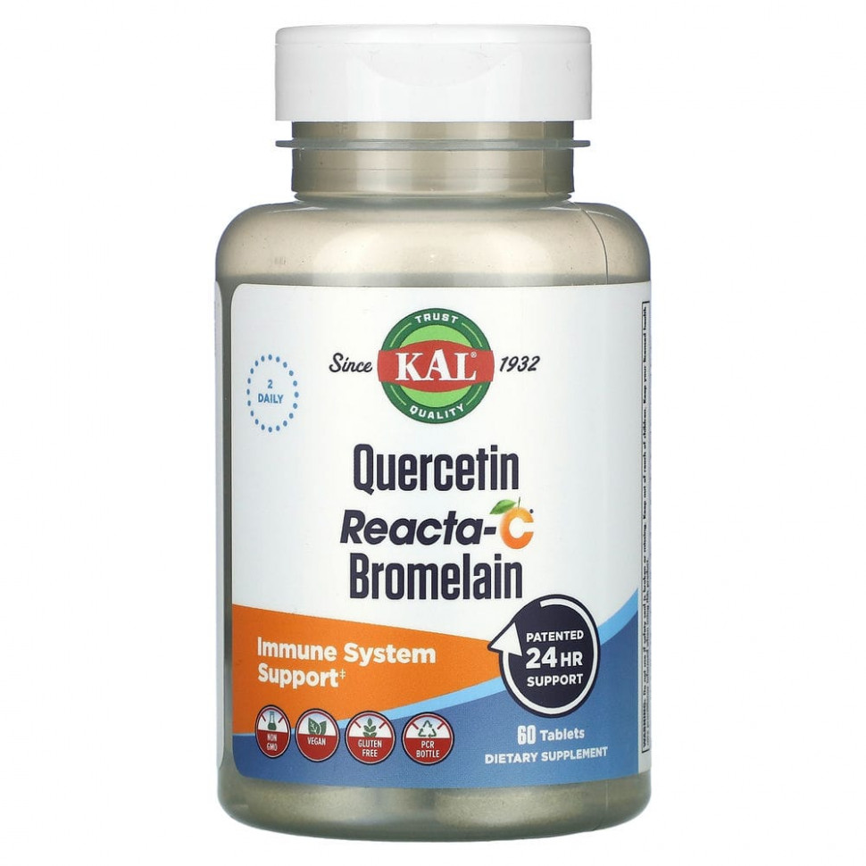 ������ ������ KAL, Quercetin Reacta-C Bromelain, 60 ��������  IHerb (������) ����