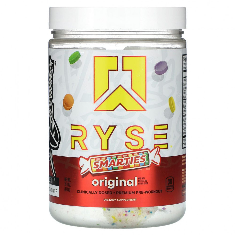  Ryse Supps, Premium Pre-Workout, Smarties, Original, 429  (15,1 )    -     , -, 