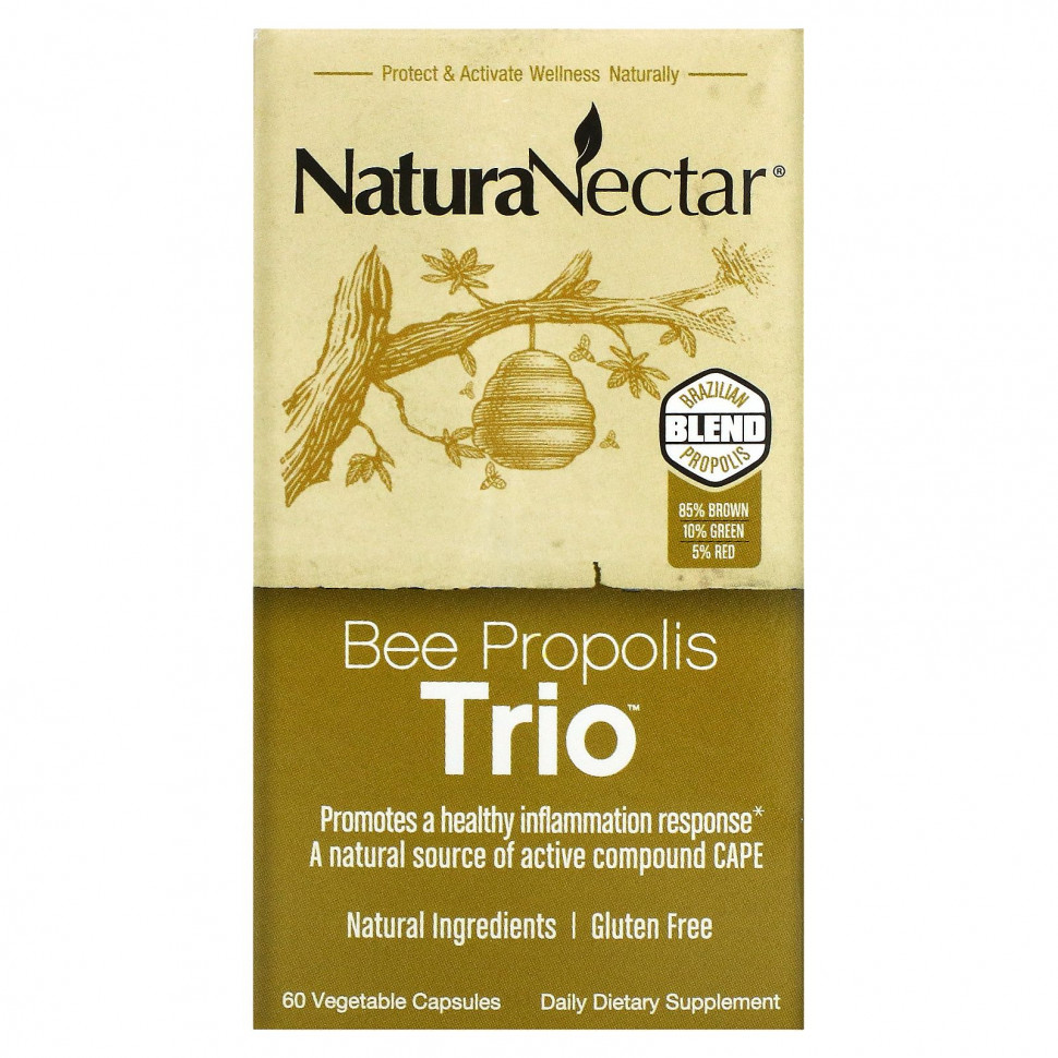  NaturaNectar, Bee Propolis Trio, 60      -     , -, 