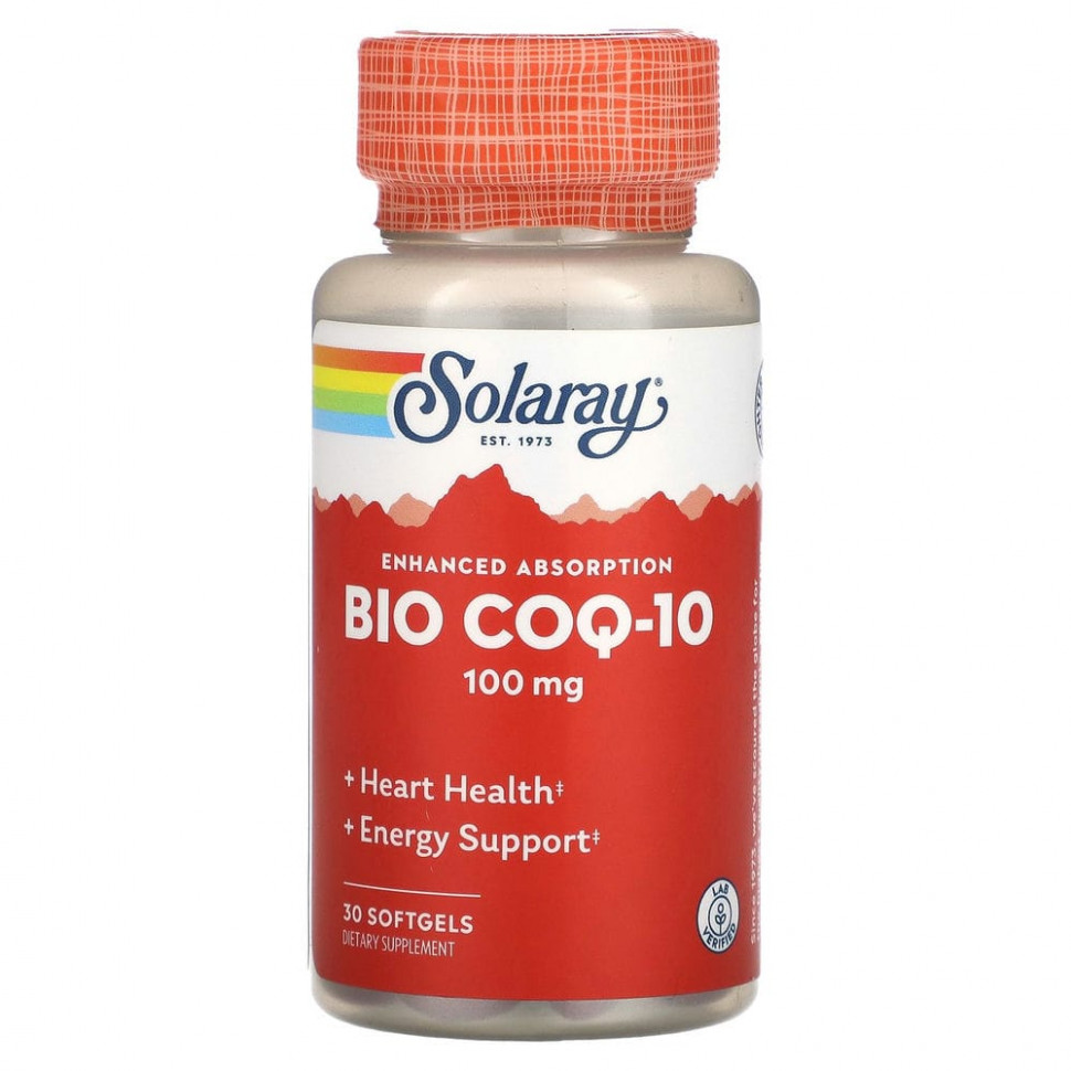  Solaray, Bio COQ-10, 100 , 30      -     , -, 