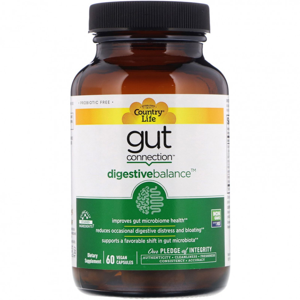  Country Life, Gut Connection, Digestive Balance, 60      -     , -, 