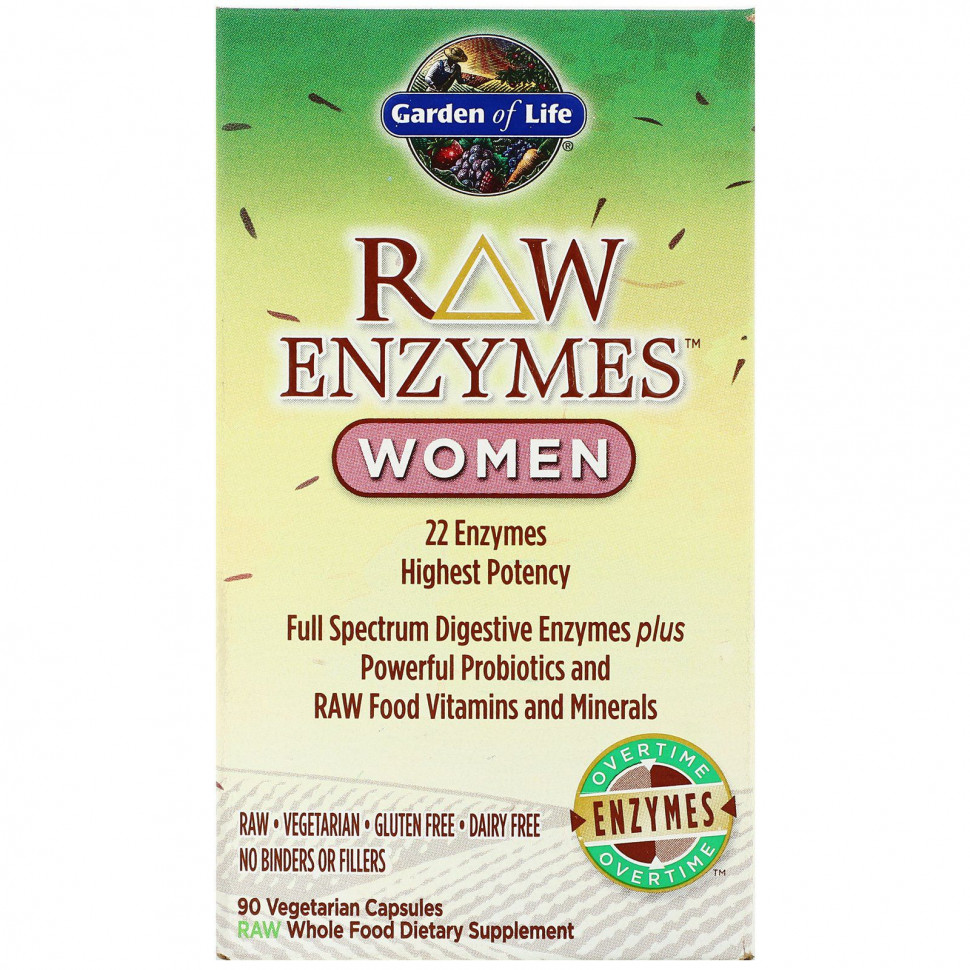 ������ ������ Garden of Life, �������� RAW Enzymes ��� ������, 90 �������������� ������  IHerb (������) ����