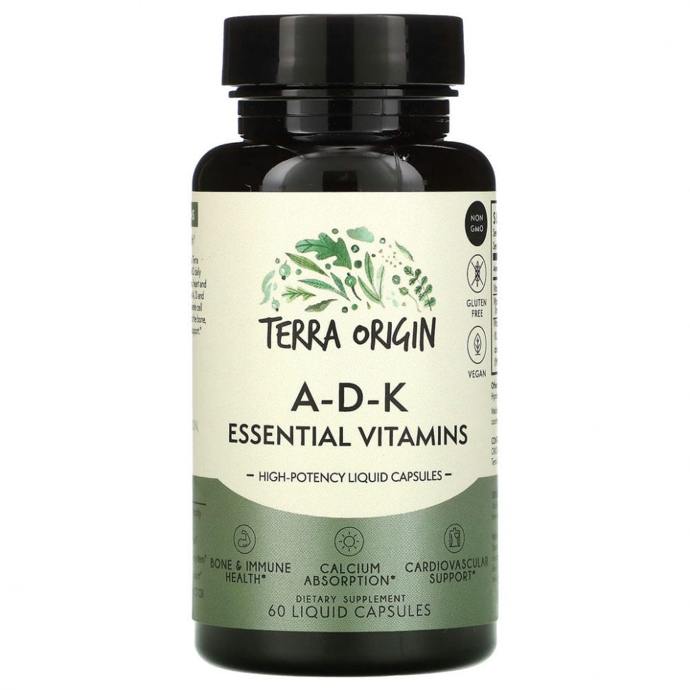  Terra Origin, ADK Essential Vitamins, 60      -     , -, 