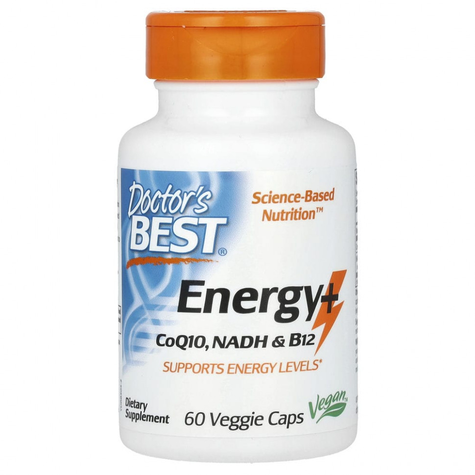  Doctor's Best, Energy+ CoQ10, NADH  B12, 60      -     , -, 