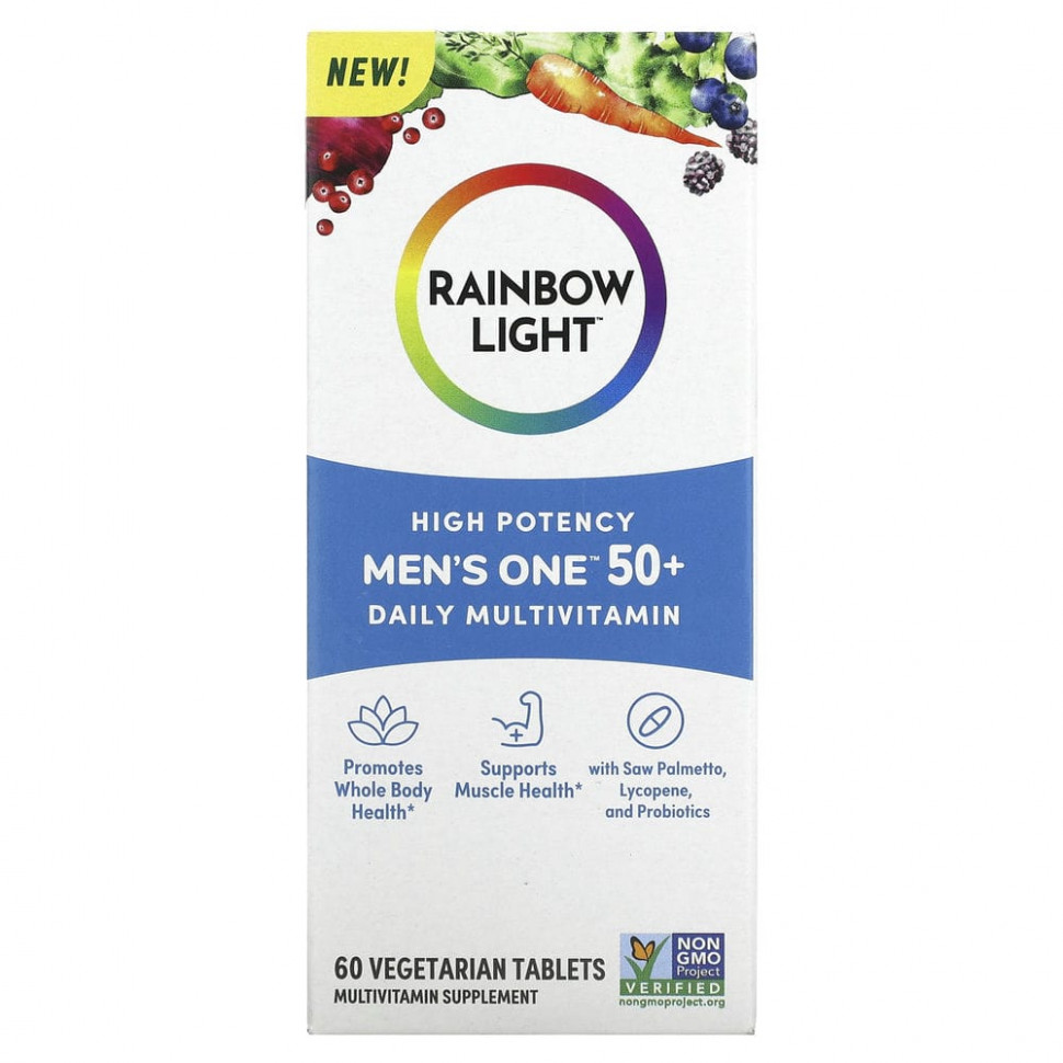  Rainbow Light, Men One 50+ Daily, ,  , 60      -     , -, 