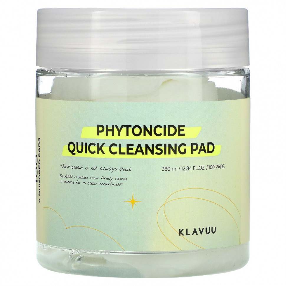  KLAVUU, Phytoncide Quick Cleansing Pad, 100     -     , -, 