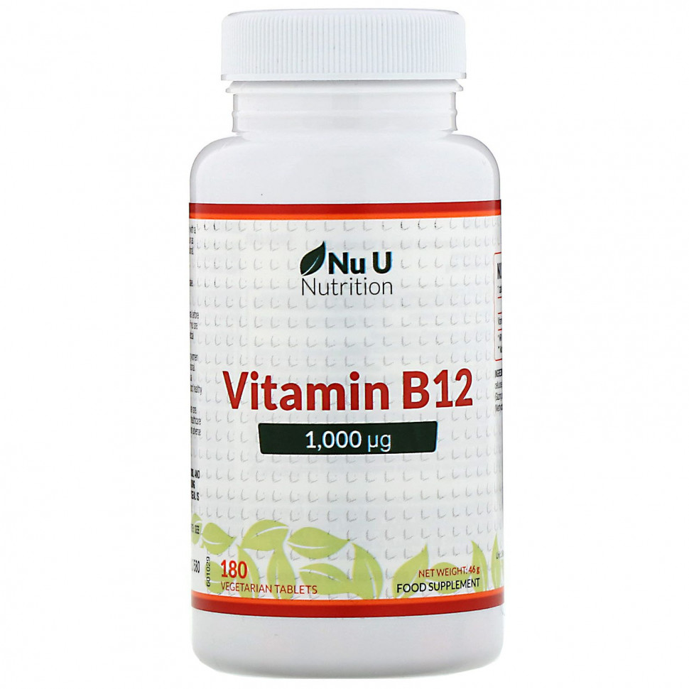  Nu U Nutrition,  B12, 1000 , 180      -     , -, 