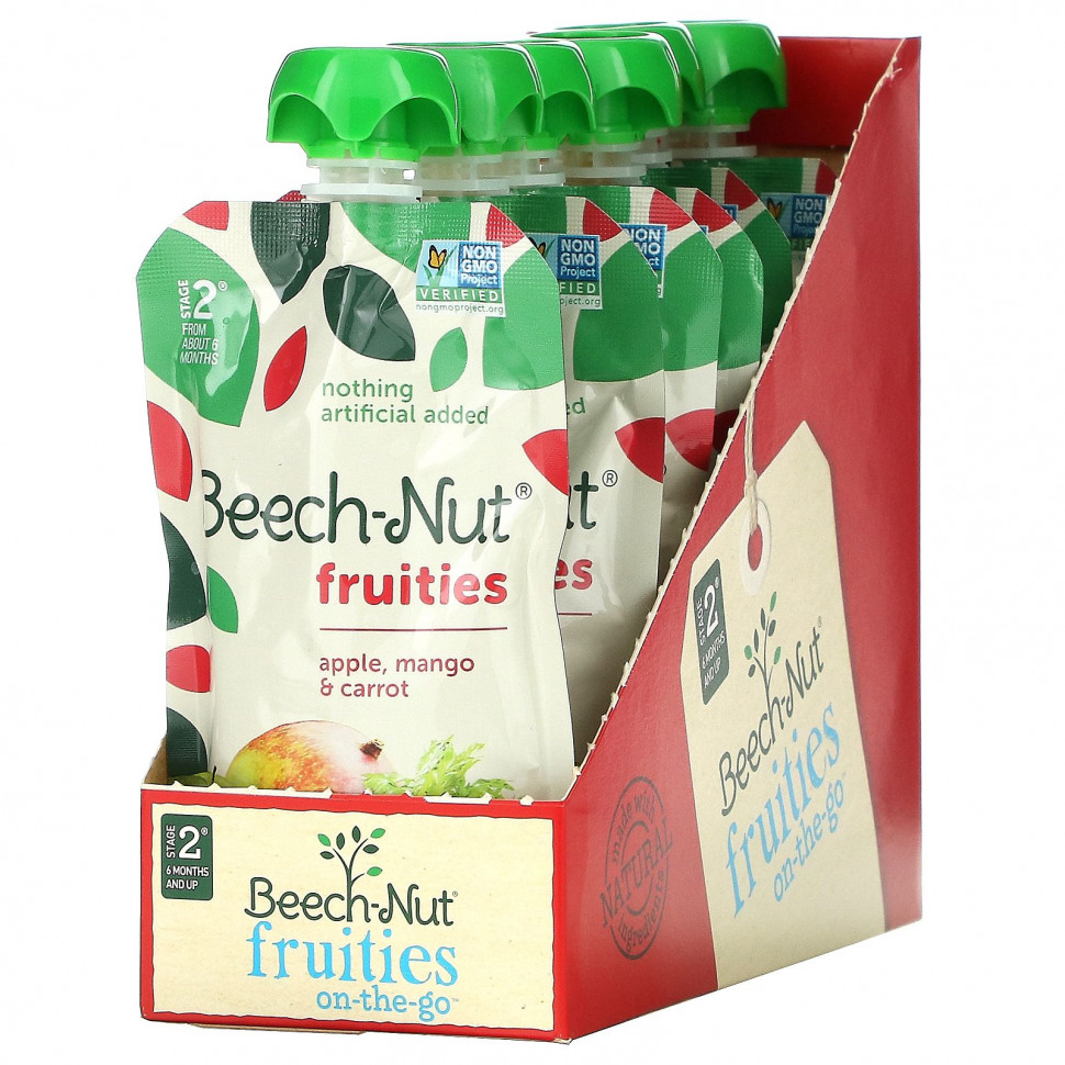 ������ ������ Beech-Nut, Fruities, Stage 2, ������, ����� � �������, 12 ��������� �� 99 � (3,5 �����)  IHerb (������) ����