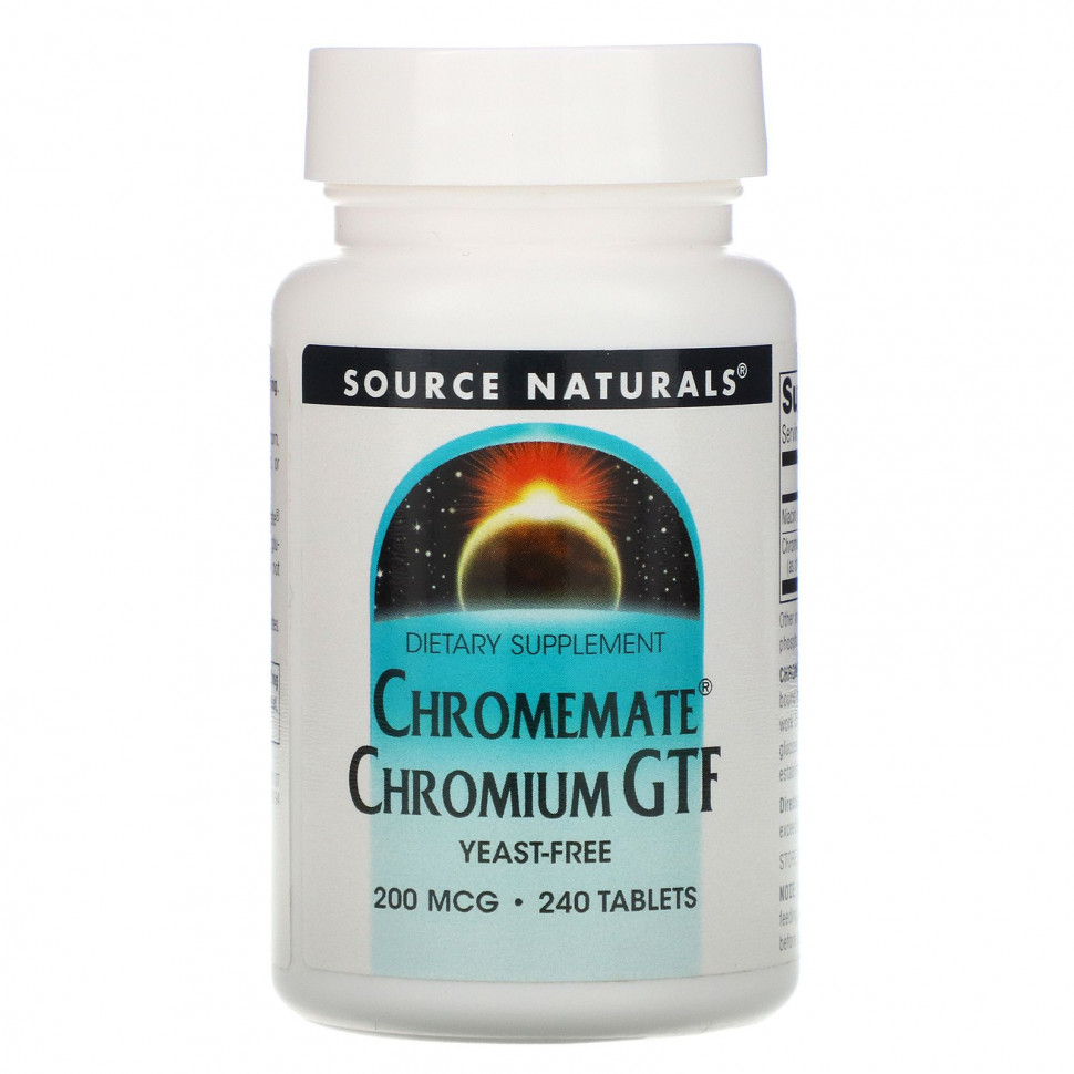  Source Naturals, Chromemate, GTF, , 200 , 240     -     , -, 