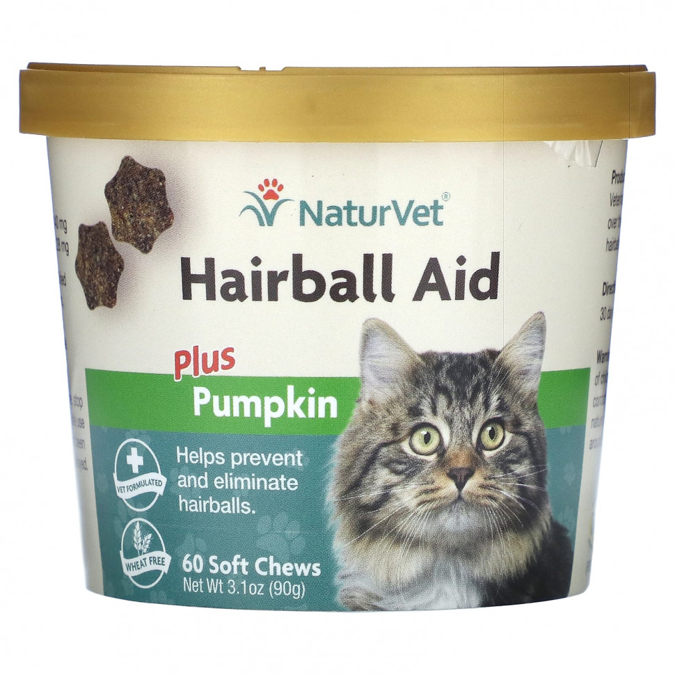 ������ ������ NaturVet, Hairball Aid Plus, �����, ��� �����, 60 ����������� ��������, 90 � (3,1 �����)  IHerb (������) ����
