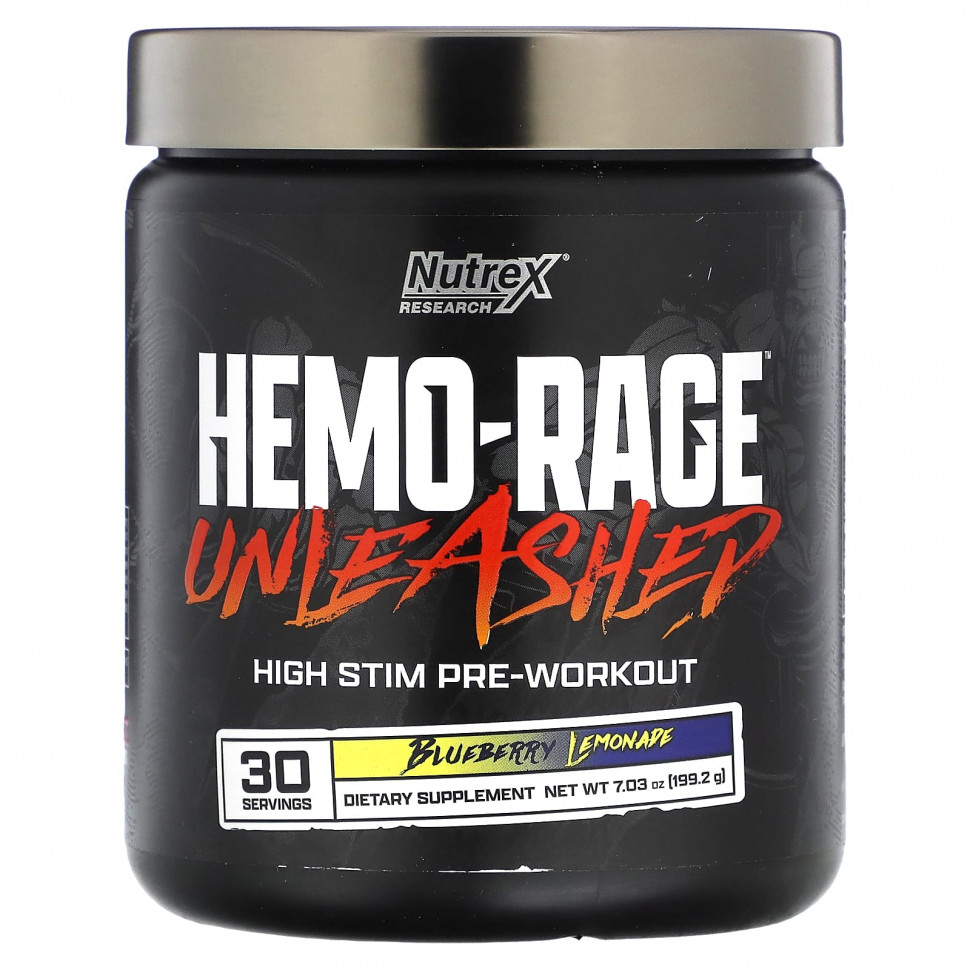  Nutrex Research, Hemo-Rage Unleashed, High Stim  ,  , 199,2  (7,03 )    -     , -, 