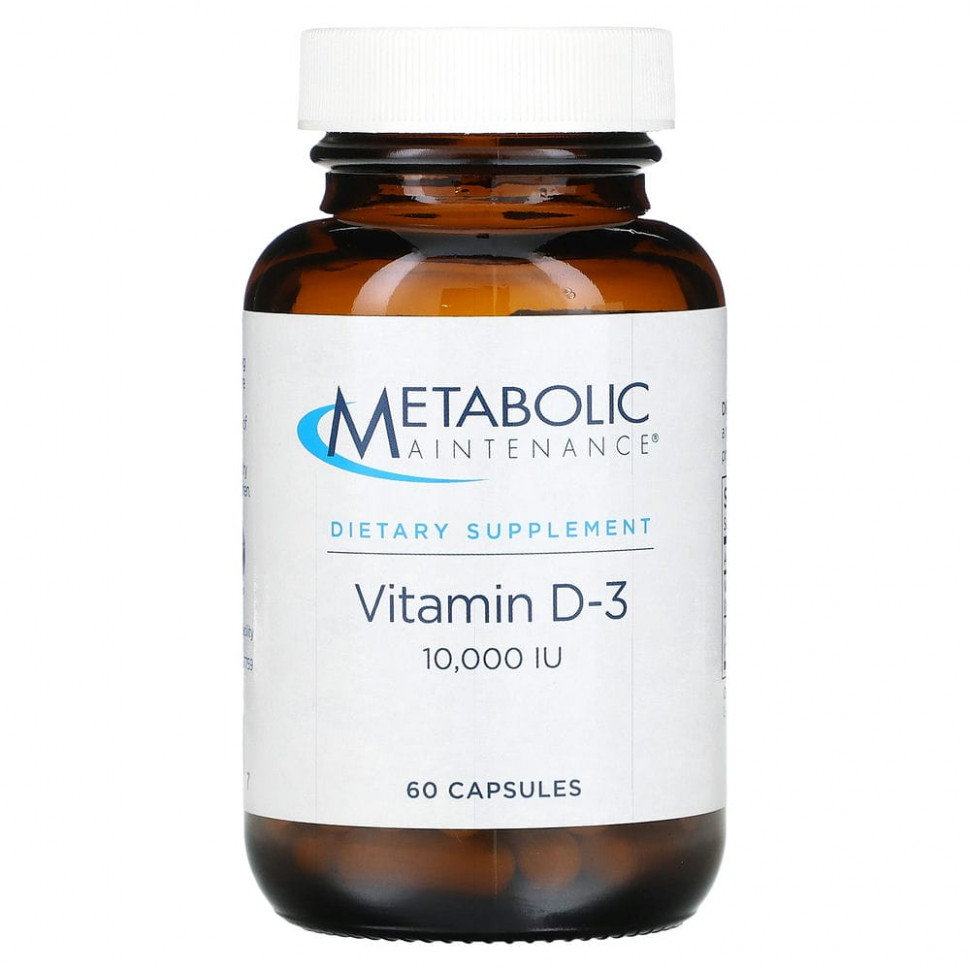  Metabolic Maintenance, Vitamin D-3, 10,000 IU, 60 Capsules    -     , -, 