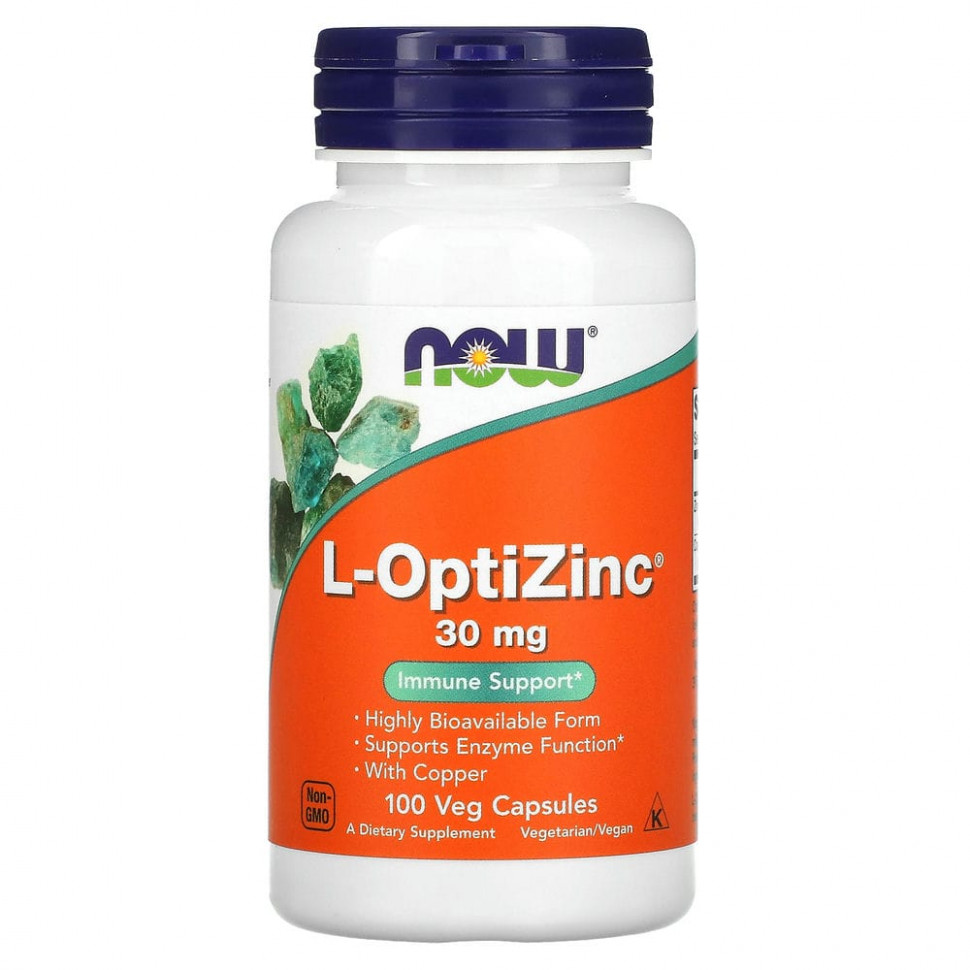  NOW Foods, L-OptiZinc, 30 , 100      -     , -, 