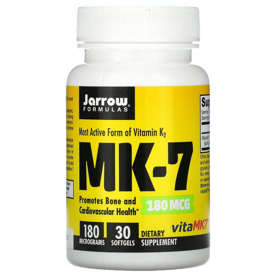 ������ ������ Jarrow Formulas, MK-7, ����� �������� ����� �������� K2, 180 ���, 30 ������ ��������  IHerb (������) ����