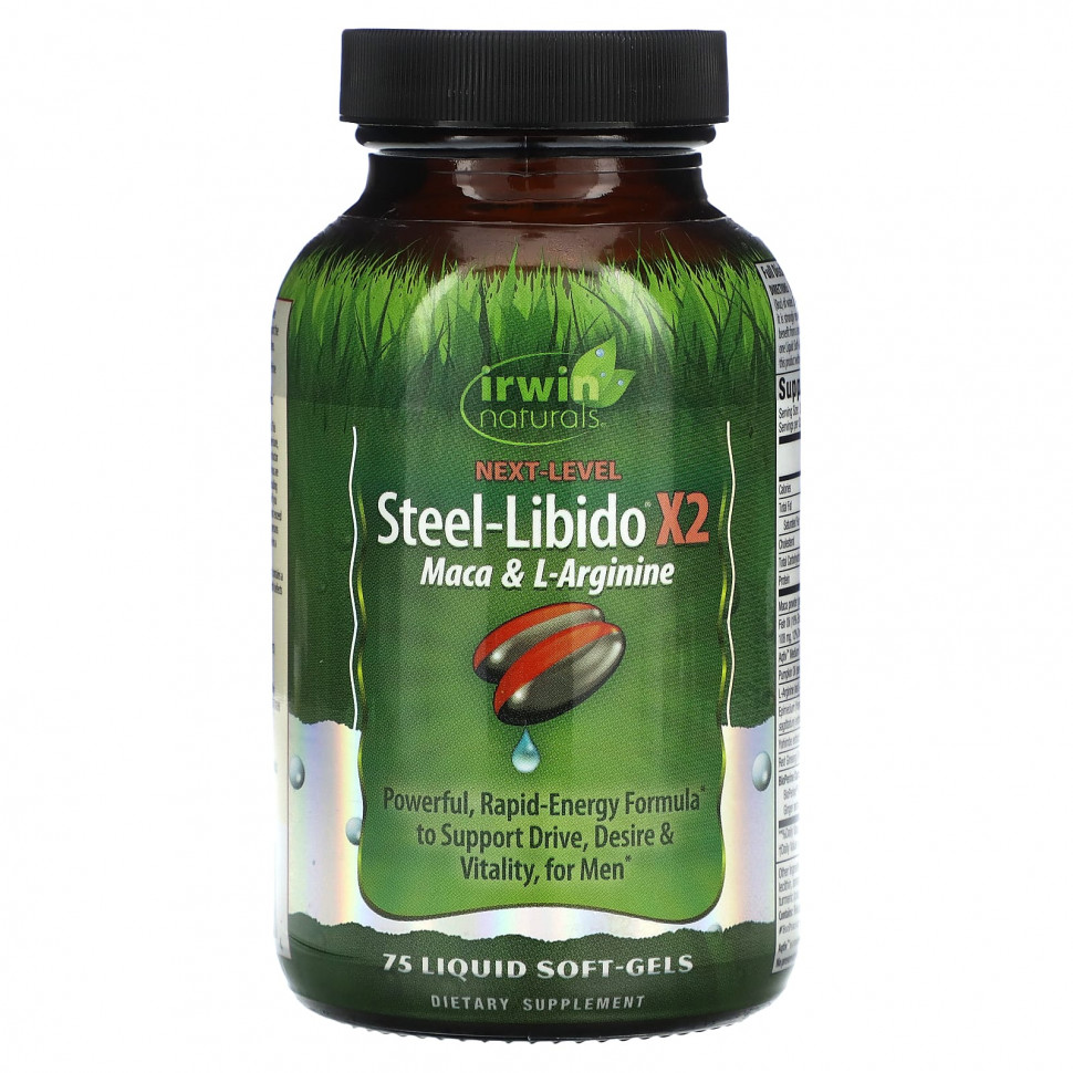  Irwin Naturals, Steel-Libido X2,   L-, 75      -     , -, 