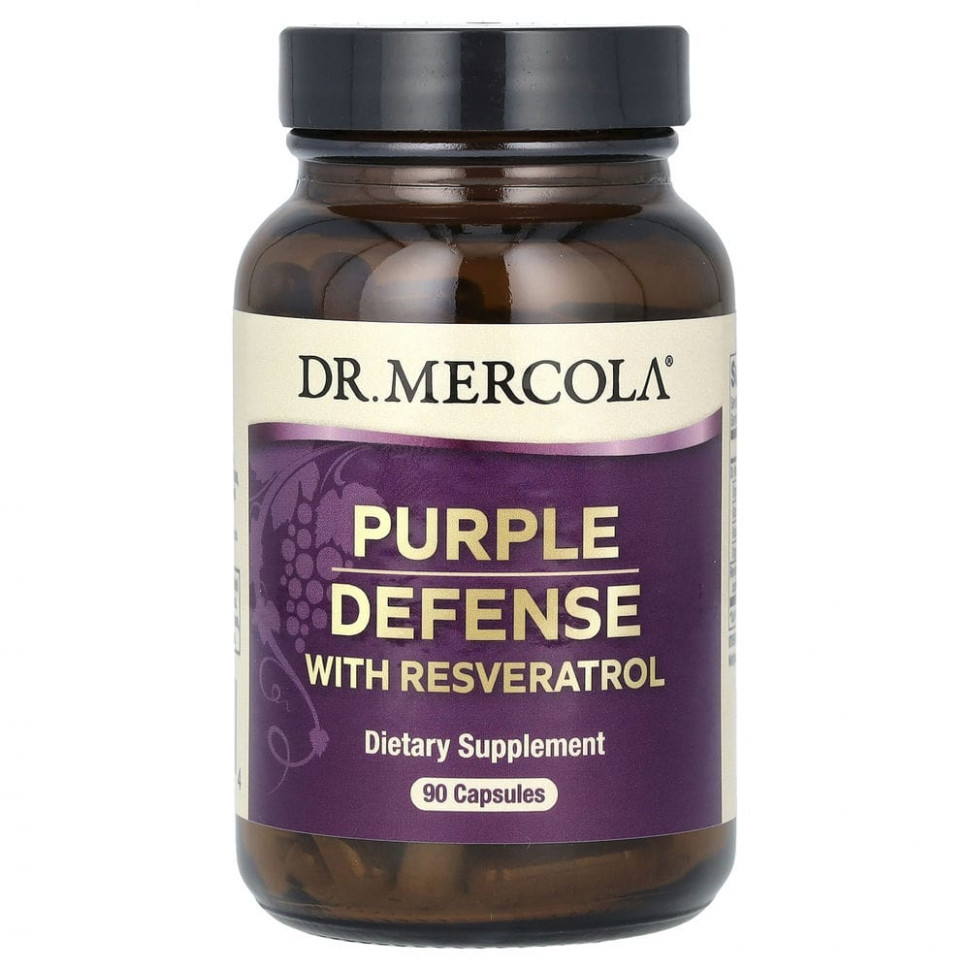  Dr. Mercola, Purple Defense with Resveratrol, 90 Capsules    -     , -, 