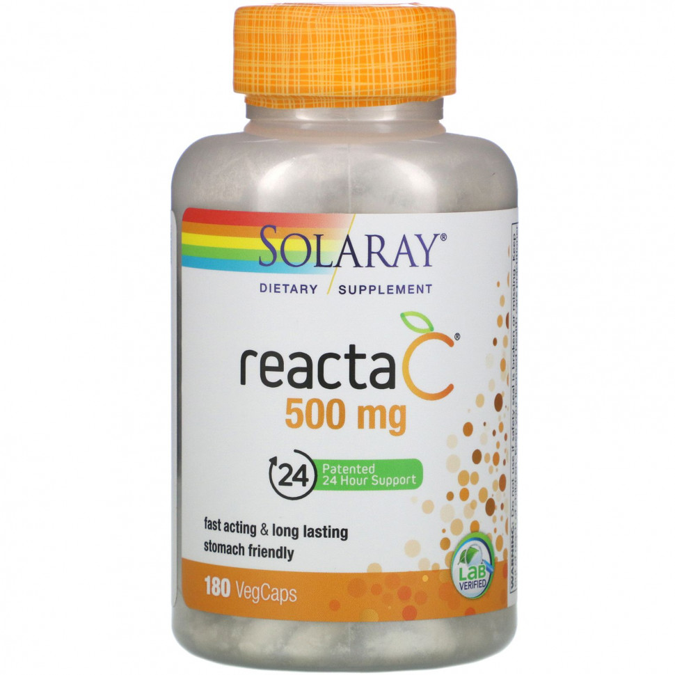  Solaray, Reacta-C, 500 , 180      -     , -, 