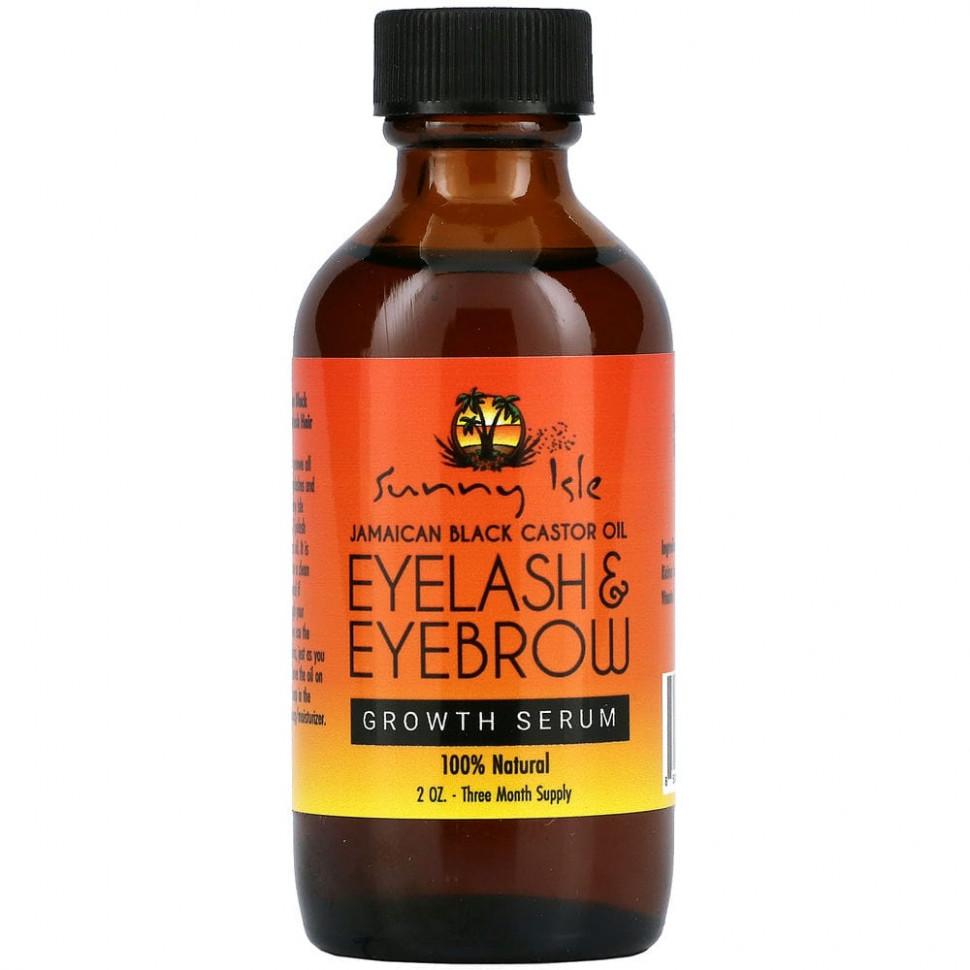 ������ ������ Sunny Isle, Jamaican Castor Oil, Eyelash & Eyebrow Growth Serum, 2 oz  IHerb (������) ����