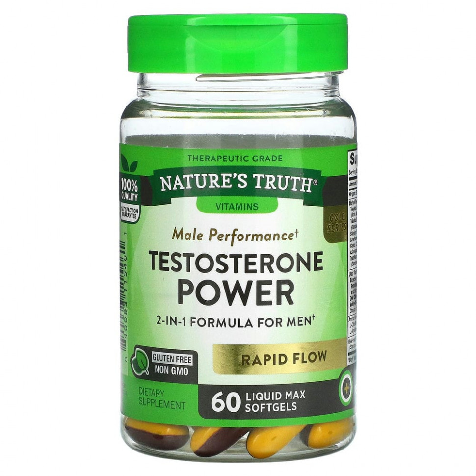  Nature's Truth, Testosterone Power, 60   Liquid Max    -     , -, 