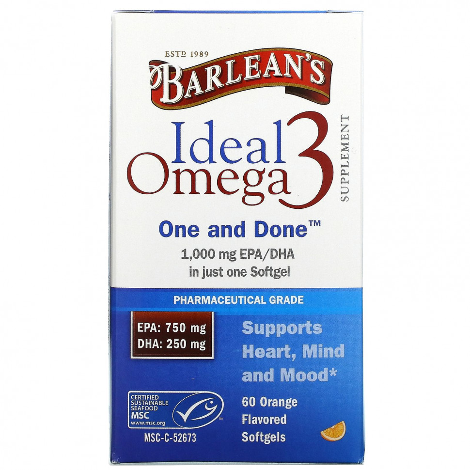  Barlean's, Ideal Omega 3, , 1000  EPA / DHA, 60      -     , -, 