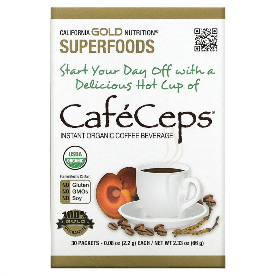  California Gold Nutrition, SUPERFOODS, Caf?Ceps,       , 30   2,2  (0,08 )    -     , -, 