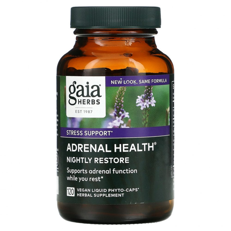 ������ ������ Gaia Herbs, Adrenal Health, ��� ������� ��������������, 120 ��������� ������ ������ Phyto-Cap  IHerb (������) ����