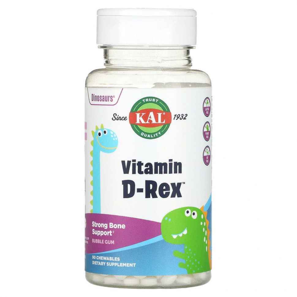  KAL, Dinosaurs, Vitamin D-Rex,  D3,    , 90      -     , -, 