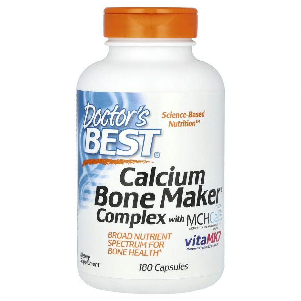  Doctor's Best, Calcium Bone Maker,   MCHCal  VitaMK7, 180     -     , -, 