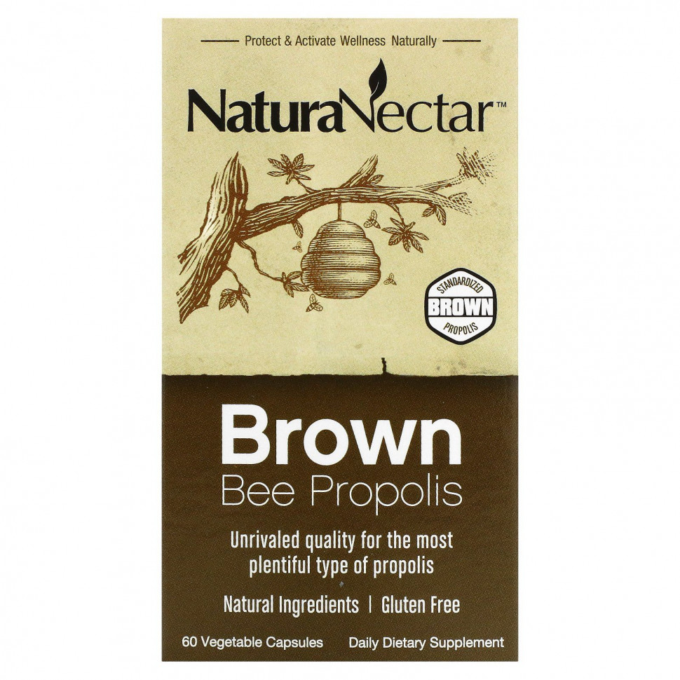  NaturaNectar, Brown Bee Propolis, 60      -     , -, 