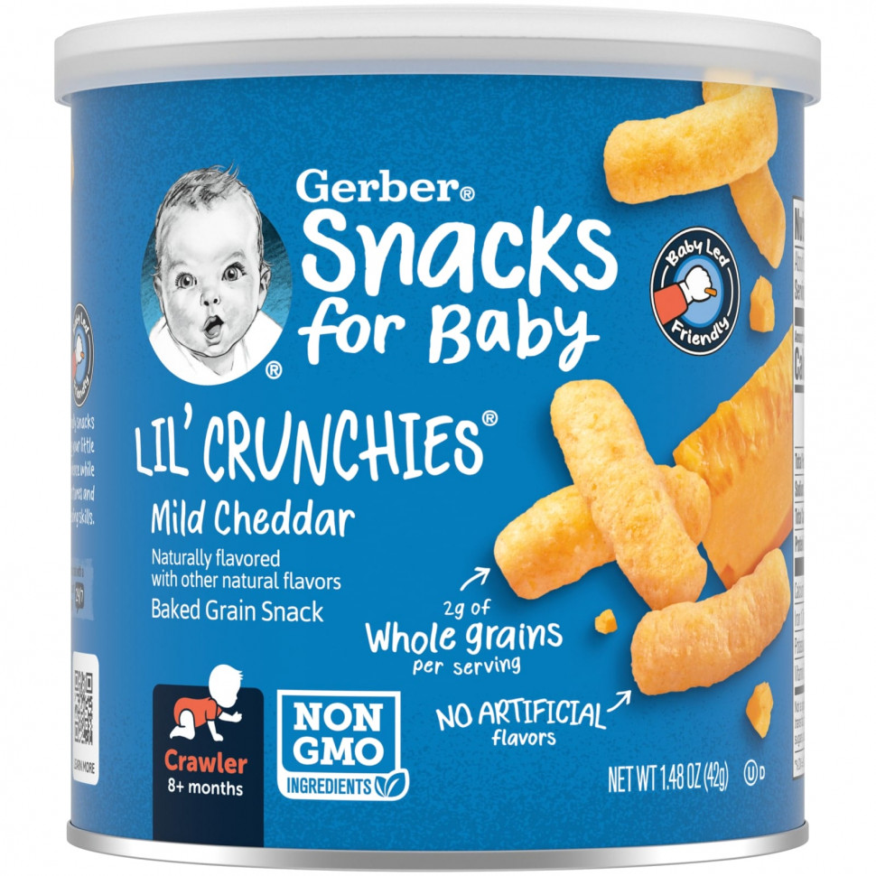  Gerber, Snacks for Baby, Lil 'Crunchies,    ,  8 ,  , 42  (1,48 )    -     , -, 