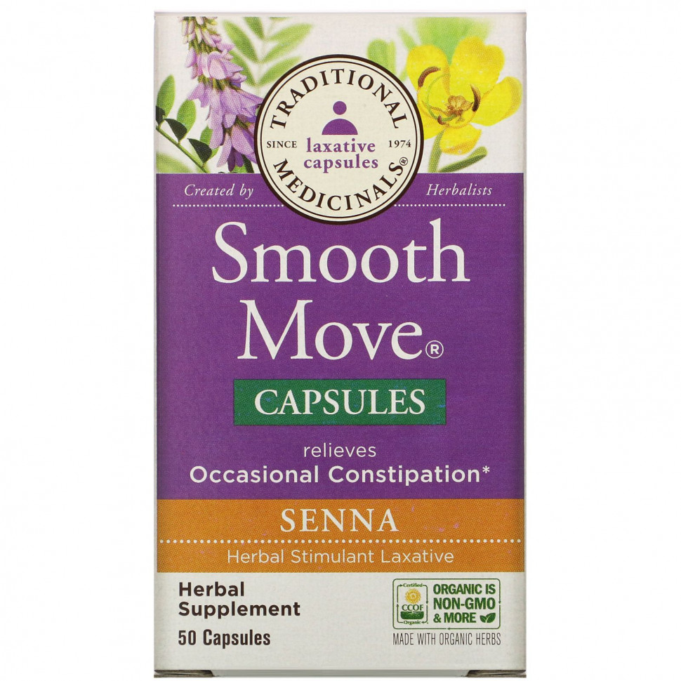 ������ ������ Traditional Medicinals, Smooth Move Capsules, �����, 50 ������  IHerb (������) ����