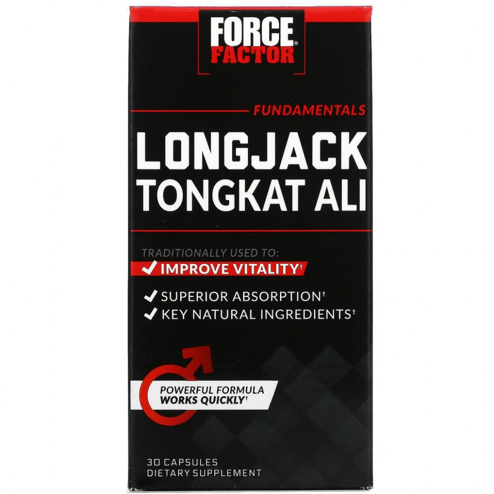  Force Factor, Longjack Tongkat Ali,  , 500 , 30     -     , -, 