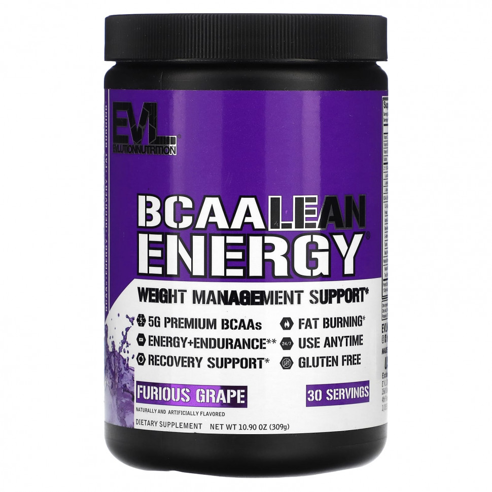 ������ ������ EVLution Nutrition, BCAA LEAN ENERGY, �������� ��������, 309 � (10,9 �����)  IHerb (������) ����