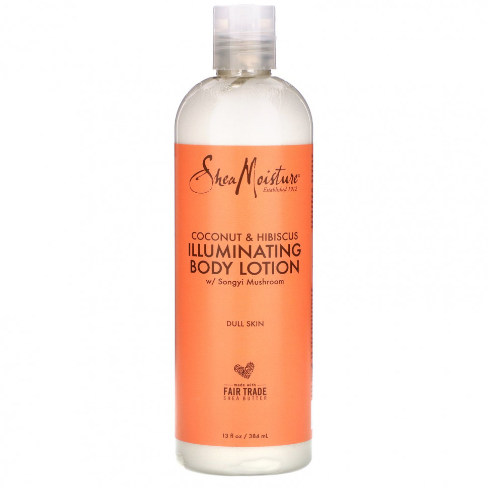  SheaMoisture, Illuminating Body Lotion, Coconut & Hibiscus with Songyi Mushroom, 13 fl oz (384 ml)    -     , -, 