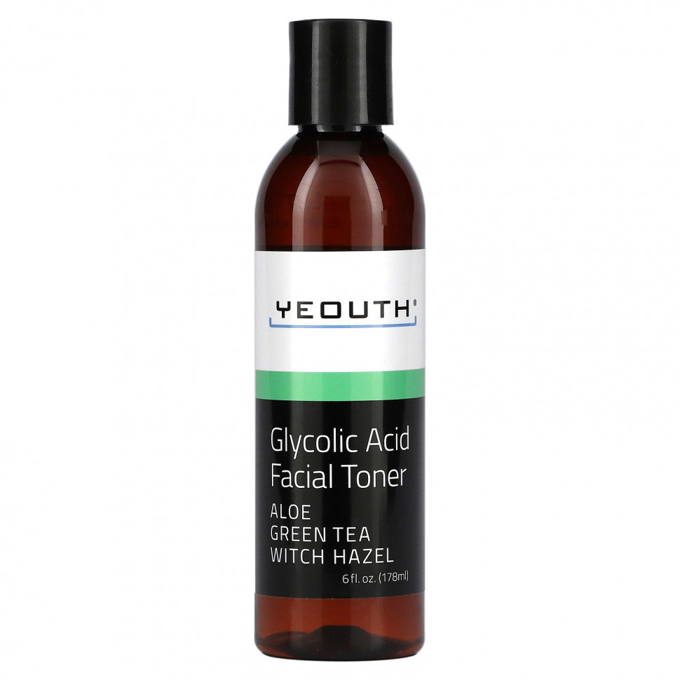 ������ ������ Yeouth, Glycolic Acid Facial Toner, Aloe Green Tea Witch Hazel, 6 fl oz (178 ml)  IHerb (������) ����