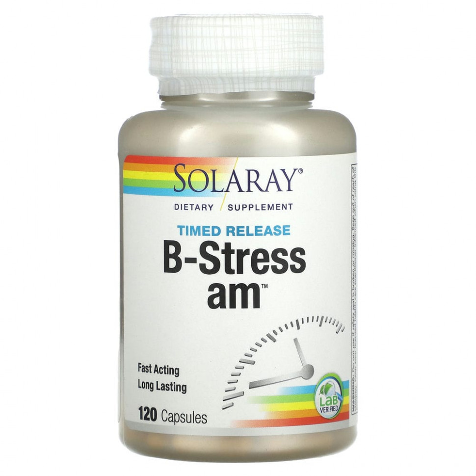 ������ ������ Solaray, B-Stress AM � ����������� ��������������, 120 ������  IHerb (������) ����
