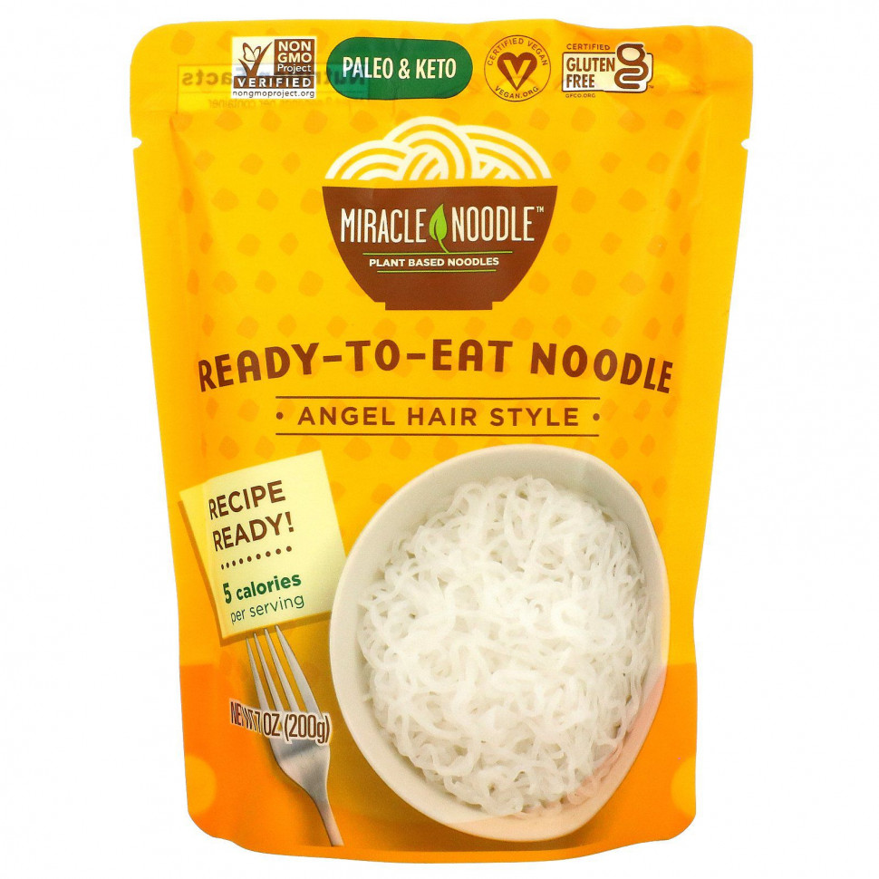 ������ ������ Miracle Noodle, Ready to Eat Noodle, Angel Hair Style, 200 � (7 �����)  IHerb (������) ����
