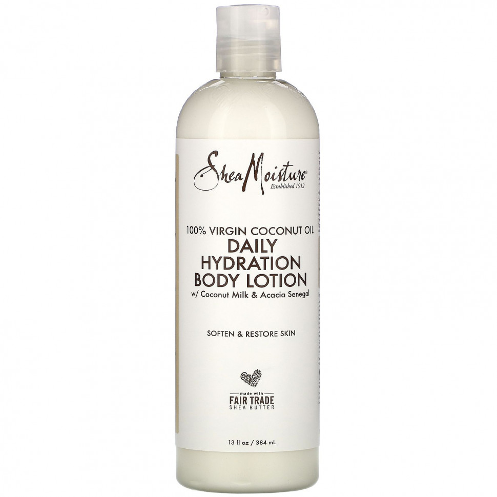   SheaMoisture, 100 % Virgin Coconut Oil, Daily Hydration Body Lotion, 13 fl oz (384 ml)  IHerb () 