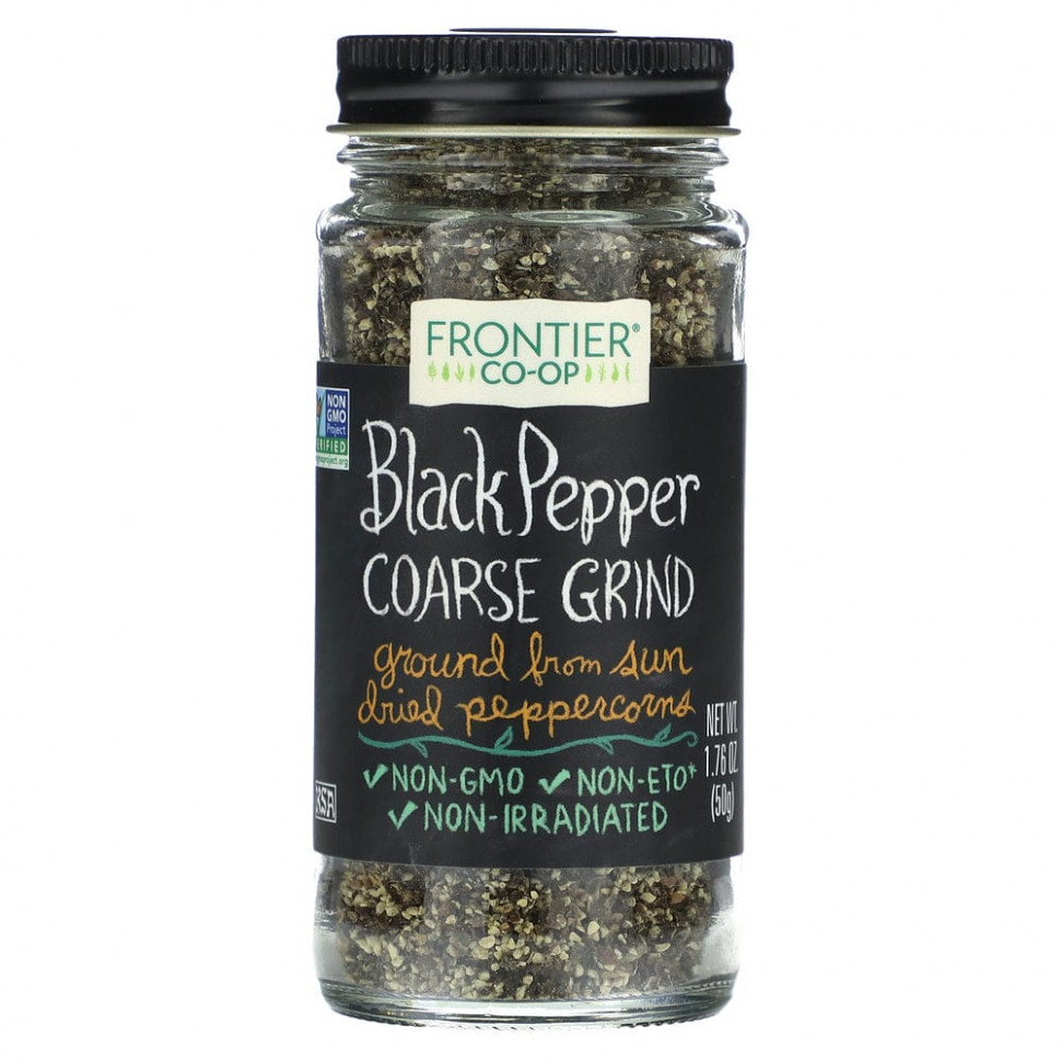  Frontier Co-op, Black Pepper, Coarse Grind, 1.76 oz (50 g)    -     , -, 