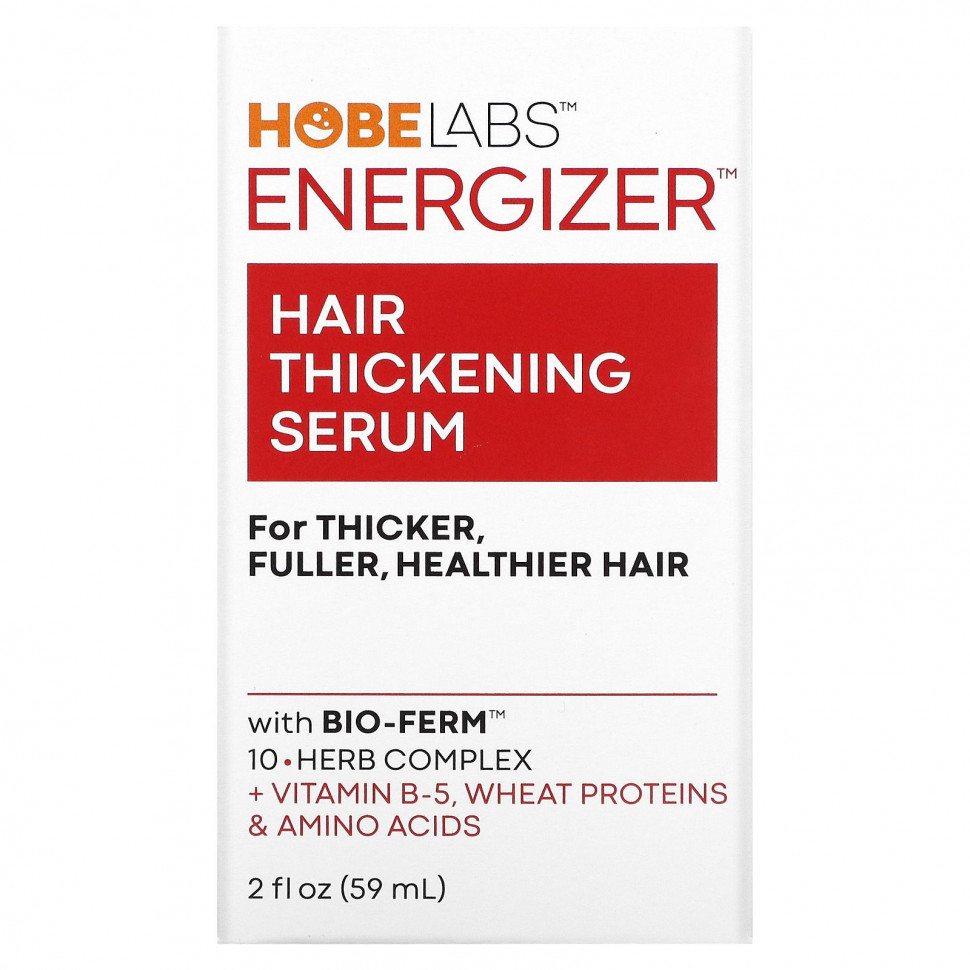  Hobe Labs, Energizer, Hair Thickening Serum, 2 fl oz (59 ml)    -     , -, 